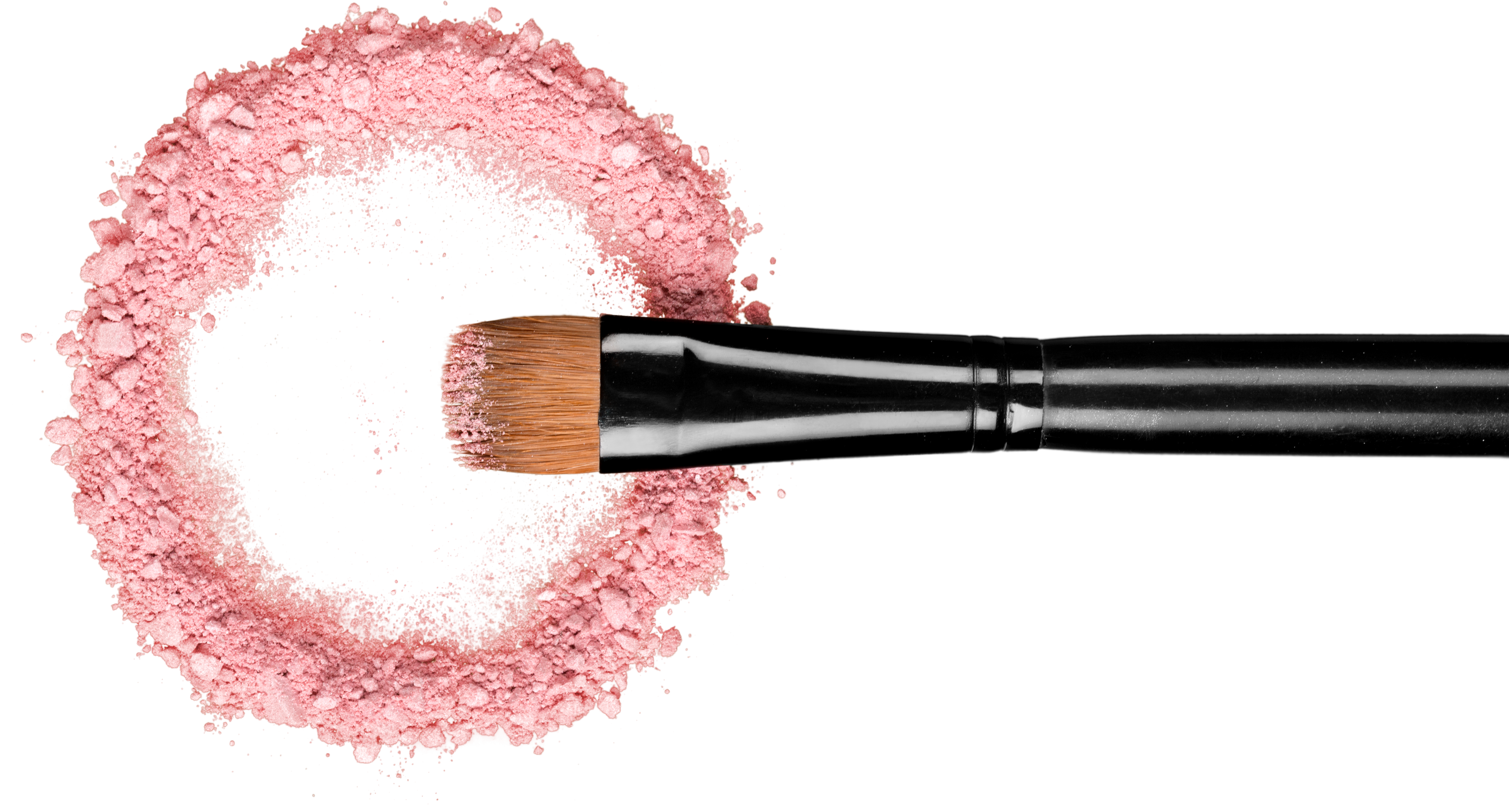 Makeup Brush and Cosmetic Powder Cutout